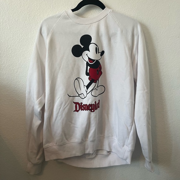 Disney Tops - Disney White Crewneck Sweater with Mickey Design
